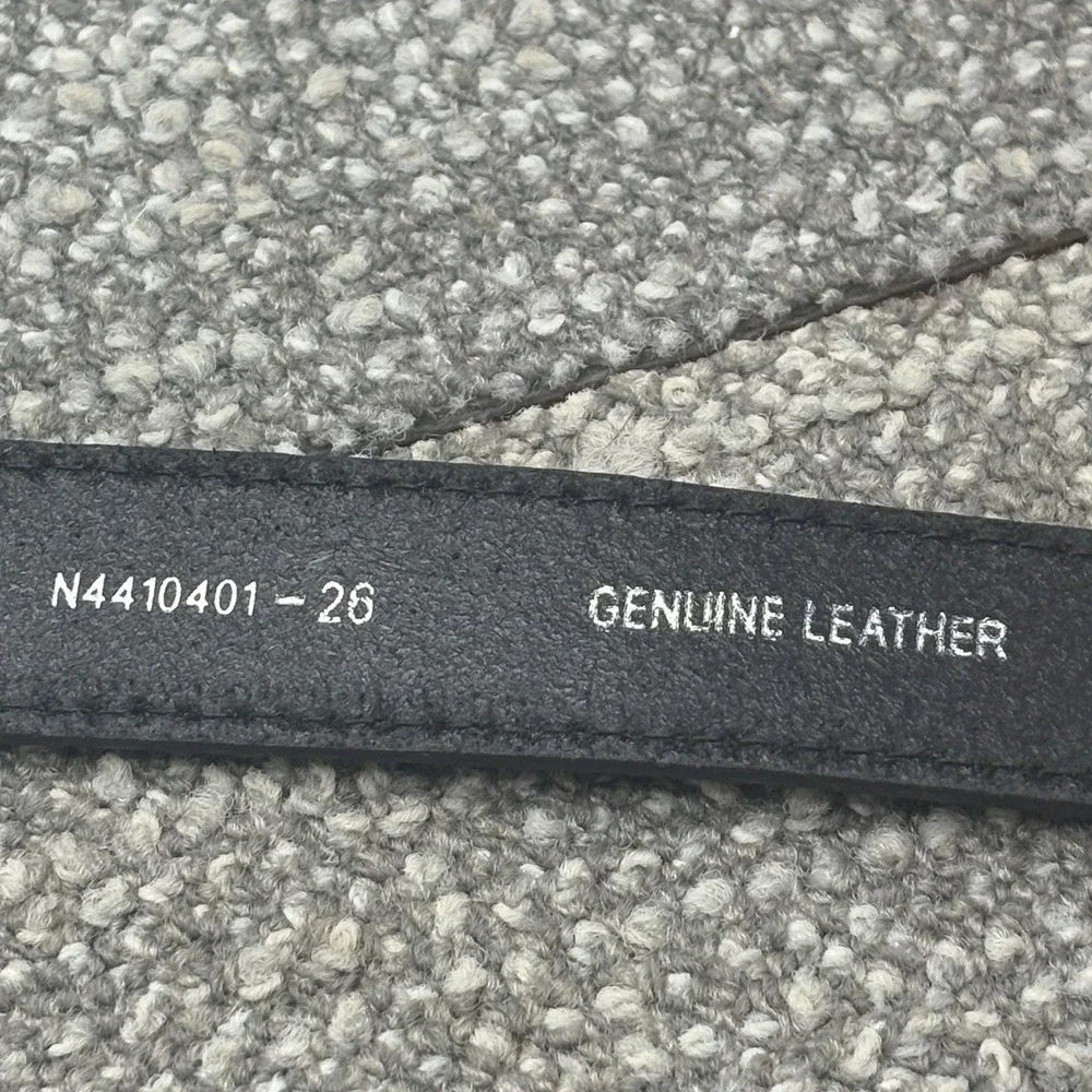 Leather Belt Tooled With Bull Buckle 26-31